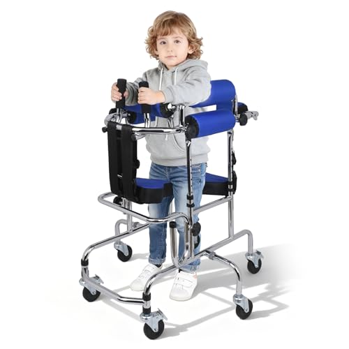 Adjustable 6-Wheel Support Frame, Anti-Tip Walker,...