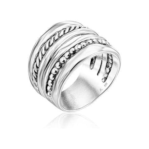 925 Sterling Silver Statement Ring Multi Rope And Strand Wrap Handmade Vintage Antique Casual Looks Hypoallergenic Nickel and Lead-free Artisan Handcrafted Designer Collection, Jewelry Gifts for Women Cover