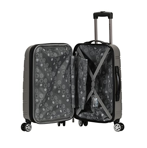 Rockland Melbourne Hardside Expandable Spinner Wheel Luggage, Silver, 2-Piece Set (20/28) #TOP5