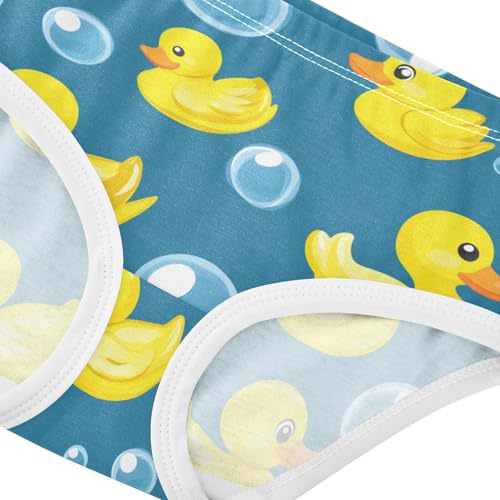 Wusikd Yellow Duck Girls' Underwear Cotton Cute Girls Briefs Soft Toddler Underwear 2T4