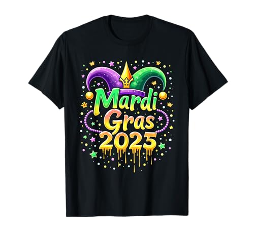 Mardi Gras 2025 - Traje de bufón para niños, niñas, niños, hombres y mujeres Camiseta
