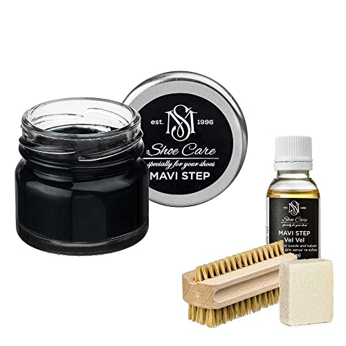 Kit d'entretien pour chaussures en daim Aurora 118 Noir