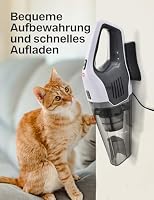 Portutif Handstaubsauger Akku, 8Kpa Saugkraft, 30Min Laufzeit, 78Db Leise, – Ansicht 2