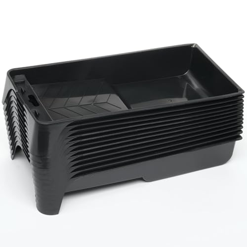 image for Juvale 12 Pack 4 Inch Paint Tray Pans with Liners for Rollers - Ripped