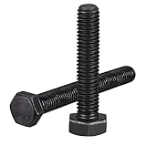 Tayffency 4 PCS M12x1.75 Hex Bolts M12-1.75 x 150mm Hex Head Screw Bolts, Carbon Steel Grade 8.8, M12 Hexagon Head Bolts, Metric Thread, Black Oxide Finish, Full Thread