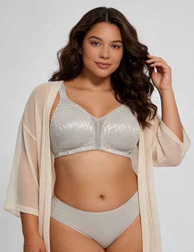 Image of Wingslove Women's Full Coverage Non Padded Comfort Minimizer Wire-Free Bra Plus Size