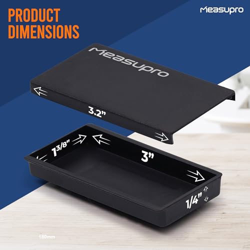 Image of Magnetic Key Holder for Car - 3 Pack - 1 Size - Car Key Hider & More - Strong Magnets - Rugged Black Plastic Cases