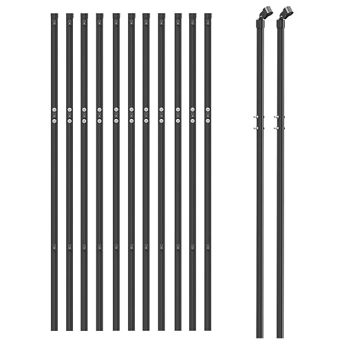 Plum Fittings Zaunhülsen Für Maschendrahtzaun – 4 Stück, Schwarz, Für Stabile Zaunverbindungen