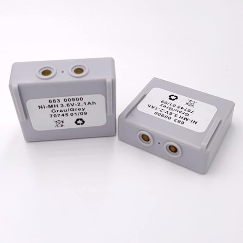 (2 piezas) 683 00900 Ni-MH 3.6V-2.1Ah GrauGris Batería Recargable para HETRONIC Control Remoto