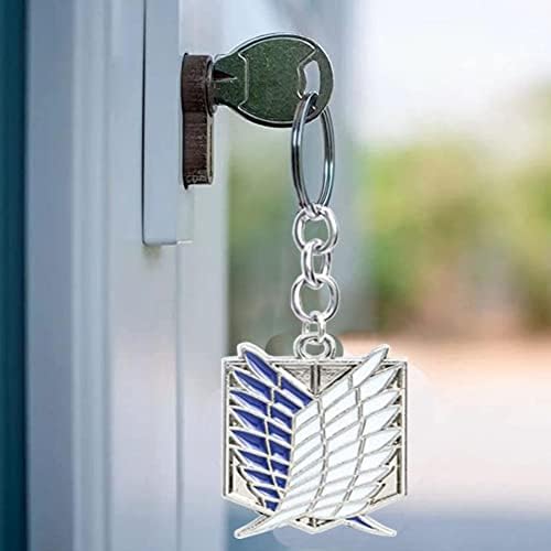 Attack On Titan Keychain Wings of Liberty Freedom Scouting Legion Eren Keyring Key Holder Chain Ring New Anime Jewelry Wholesale Alloy Keyring Anime Fan Japanese Comic Keys, Bags and Pencil Cases