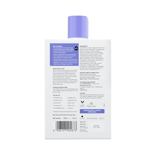Image of Chemist At Play Epsom Salt Body Wash | Relaxes Muscle Stiffness | Eases Post Workout Soreness | Reduces Stress | 2% Epsom Salt, Lavender Oil & Aloe Vera Extract | pH Balanced | For Men & Women | 236ml