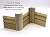 3/4" x 2 3/4" x 6" Poplar (Paint Grade) Outside Radius Corner Base Block, Trim Molding (30)