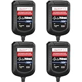 [4-Pack] LEICESTERCN Automatic Trickle Battery Charger Maintainer 12V 750mA Smart Float Charger for Car Motorcycle Lawn Mower Tractor Boat SLA ATV Wet AGM Gel Cell Lead Acid Batteries