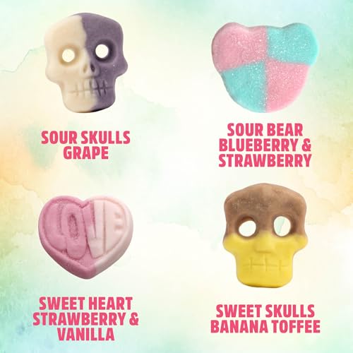 Halloween Sour Gummy Skulls & Hearts, Swedish Style Vegan Candy Mix 8oz | Sour skulls and sweet LOVE hearts - trick or treat in every handful - image 8