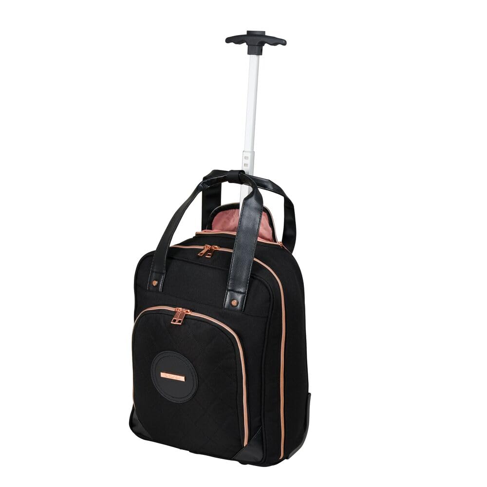 Cabin MaxVela Trolley Carry On Bag 40x30x20, 24l, Wizz Air compatible,  Cabin Bag Underseat, Cabin Luggage Travel Case Travel Bag with Wheels  (Black)