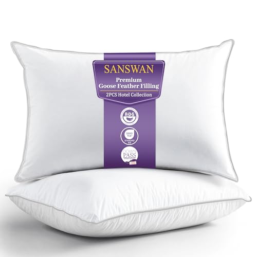 Goose Down Feather King Pillows Set of 2 - image 7