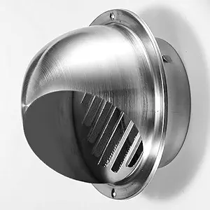 Air Vent Round Cover,METANIC 201 Stainless Steel Wall Round Vent Hole Ventilating Cover, Air Ventilation and Exhaust Wall Vent Outlet Hood, HVAC Ducting Vent Cover(4 inch (10cm))