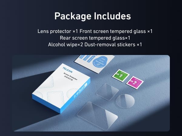 Miniatura 7 de TELESIN Protector de pantalla para DJI Osmo Action 6, lente, pantalla delanteratrasera, protector de vidrio templado para accesorios DJI Osmo Action