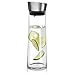 Navaris Caraffa in Vetro borosilicato e Acciaio Inossidabile - Brocca refrigerante in Cristallo con Coperchio - Bricco Acqua Vino tè Bevande 0,8L