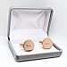 Personalized Copper or Bronze Cufflinks, Custom Engraved Men’s Dress Shirt Cufflinks with Gift Box, 7th or 8th Wedding Anniversary, Valentine's Father's Day Gift for Him