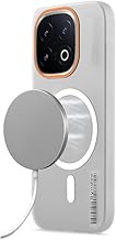 Mr. Case Back Case for iQOO 13 5G Sleek Frosted Translucent Back | Only Compatible with Wireless Magnetic Accessories | Anti-Scratch Shockproof Phone Cover - White