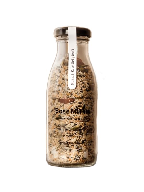 Base Mill Pack de 3 Muesli Keto Ecológico (120g) – 100% Natural, Sin Gluten, Vegano, Rico en Fibra y Proteínas, Bajo en Azúcares, Perfecto para Dietas Keto y Plant-Based