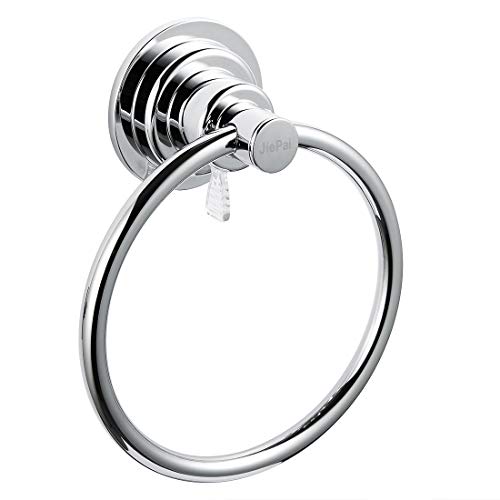 JiePai Drill Free Powerful Vacuum Suction Cup Towel Ring Shower Washcloth Hand Towel Round Holder