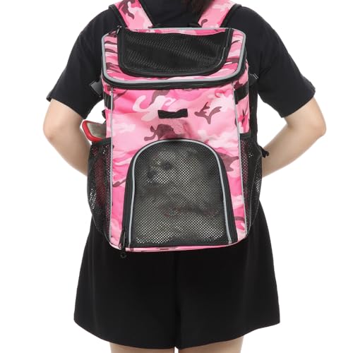 Pet-Bicycle-Front-Carrier-Backpack-for-Bike-Riding-Foldable-Removable-Reflective-Strips-Dog-Bike-Basket-Carrier-2-Side-Storage-Pockets-Pet-Travel-Bag-for-Cats-Small-Dogs-Pink-Camo - Cucciolini Doodles   Pet-Bicycle-Front-Carrier-Backpack-for-Bike-Riding-Foldable-Removable-Reflective-Strips-Dog-Bike-Basket-Carrier-2-Side-Storage-Pockets-Pet-Travel-Bag-for-Cats-Small-Dogs-Pink-Camo
