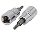 Aexit TX20 Torx Hand Operated Tools Head 3/8-inch Square Chrome Vanadium Steel Drive Socket Adapter 2pcs Model:13as256qo448