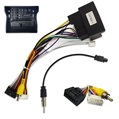 Câble Adaptateur de Câblage Radio 52 Broches pour Prise Standard ISO Autoradio VW, Câble Adaptateur pour VW Golf 5 6 Touran Polo Radio