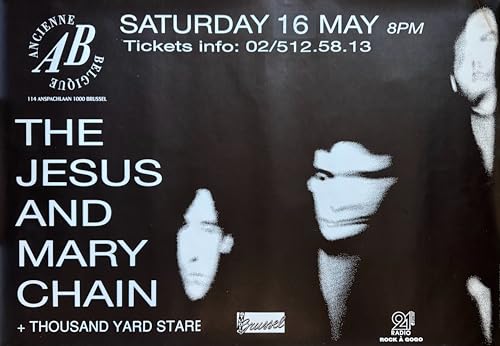 The Jesus and Mary Chain Concert Belgique 1992 Affiche 67X95Cm