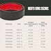 Groove Life Edge Black/Red Silicone Ring - Breathable Rubber Wedding Rings for Men, Unique Design, Comfort Fit Ring - Size 8
