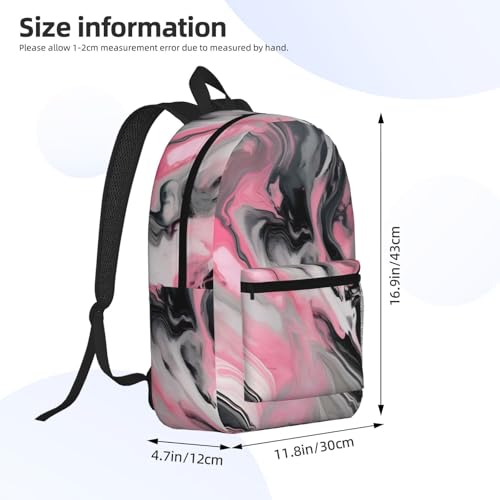 Sac à dos multi-poches 43 cm imprimé marbre gris de voyage