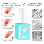 Morovan Gel Nail Polish Remover: Easy Remove Gel Polish Natural Formula Portable Kit with Cuticle Pusher & Scraper No Soaking or Wrapping - Image 3