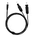 6.6Ft Heavy Duty Waterproof MC4 Connector to DC 5.5mm x 2.1mm Solar Panel Adapter Cable, Universal MC4-to-5521 Convert Cable for Charging Power Station, Solar Generator and Rechargeable Battery Pack