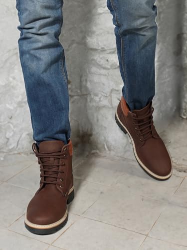 Image of Carlton London Men's Premium Lace-Up Combat Boots