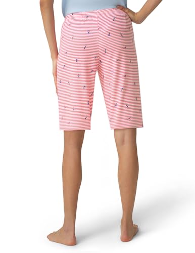 Image of HUE Women's Summer Vacation Pajama Separates, Soft, Whimsical Print Pjs with Tropical Beach Themes, Flip Flops, Cocktails