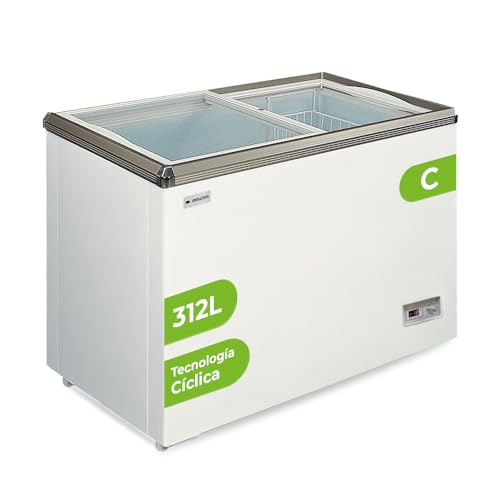 Aspes Congelador Horizontal Horeca Blanco ACHH3501DDCG. Capacidad 312 Litros, 1 Cesta, Bajo Nivel Sonoro, Eficiencia Energética Clase E