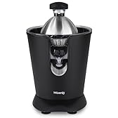 H.Koenig AGR82 Spremiagrumi elettrico professionale 160W, leva e filtro in acciaio inox, sistema antigoccia, senza BPA, parti lavabili in lavastoviglie, Nero