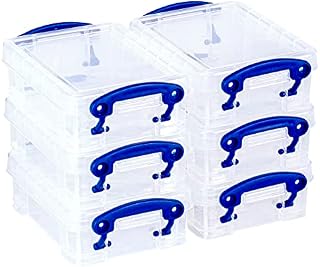 Really Useful Box 0.2 Litre Plastic Storage Box Clear (Pack of 6)