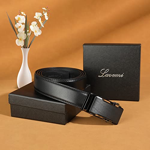 Image of Lavemi Men's Real Leather Ratchet Dress Casual Belt, Cut to Exact Fit,Elegant Gift Box