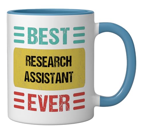 Mug cerámico Research Assistant azul/blanco miniatura 2