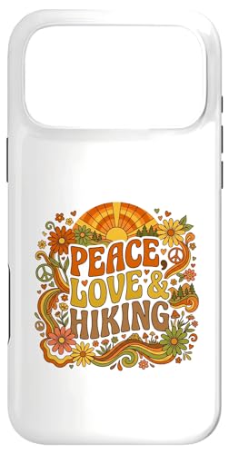 Peace Love Hiking Retro Sunset Hiking Mom Outdoor Trekking �X�}�z�P�[�X iPhone 17 Pro Max �p