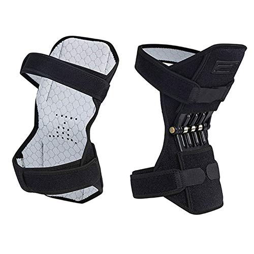 Knee Pads 1 Pair Non-slip Joint Support Knee Pads Knee Strap Power Lift Breathable Spring Force Knee Booster Tendon Brace Band