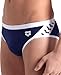 ARENA Men's Icons Swim Brief Solid MaxLife Athletic Swimwear Professional Training Swimsuit Trunk Sports Bathing Suit, Navy/White, US Size 32