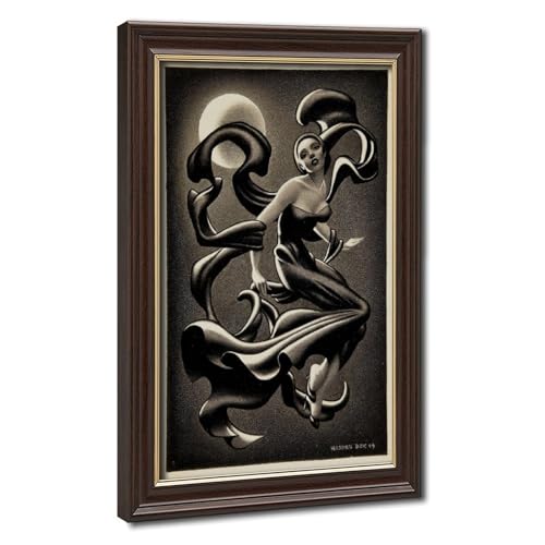 Toile suspendue femme dansante déco murale salon sans cadre lourd 61x91
