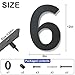 PICNICNI 12 Inch Modern Floating House Number Sign for Outside, Black Metal House Numbers Plaque, Rust-Proof Large Address Numbers for Outdoor 6