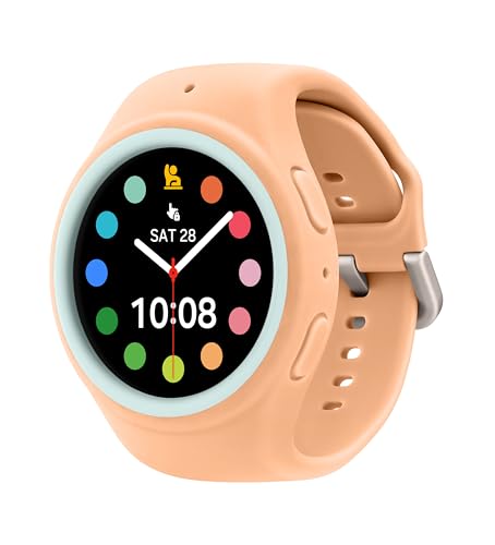 Image of Samsung Galaxy Watch Kids Band for Galaxy Watch 4 /5 /6 /7 /FE, Smartwatch Replacement Strap for Kids, Silicone Small, GP-TYL305AMBPU, Peach