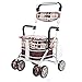 Angelay-Tian Rollators, Panier D'achat Âgé, Chariot, Scooter, Marcheur, Peut S'asseoir Et Pousser Le Chariot De L'épicerie Pliable À Quatre Roues