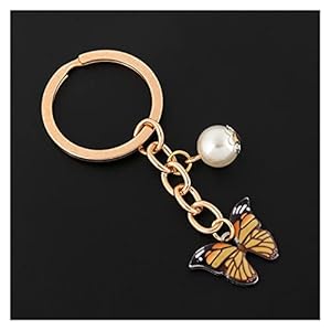 Hongtai Kleur Emaille Butterfly Sleutelhanger Insect Autosleutel Dames Tas Accessoires Sieraden Geschenken (Color : 12)